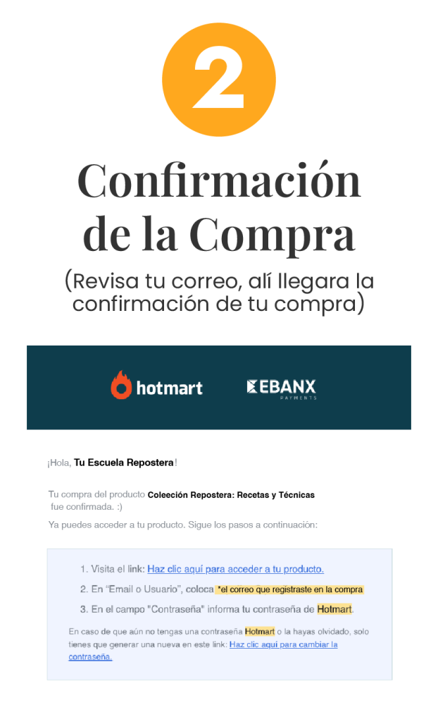 confirmación de compra